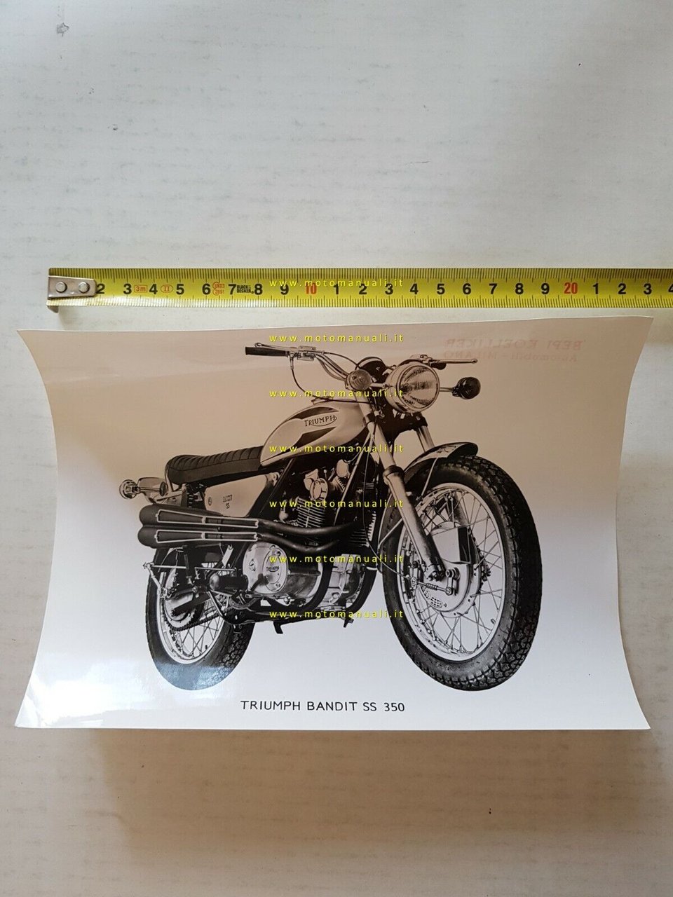 Triumph Bandit SS 350 1971 foto cartella stampa originale press …