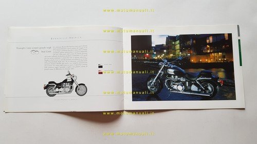 Triumph Bonneville - America - Thunderbird 2002 depliant italiano originale