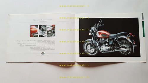Triumph Bonneville - America - Thunderbird 2002 depliant italiano originale