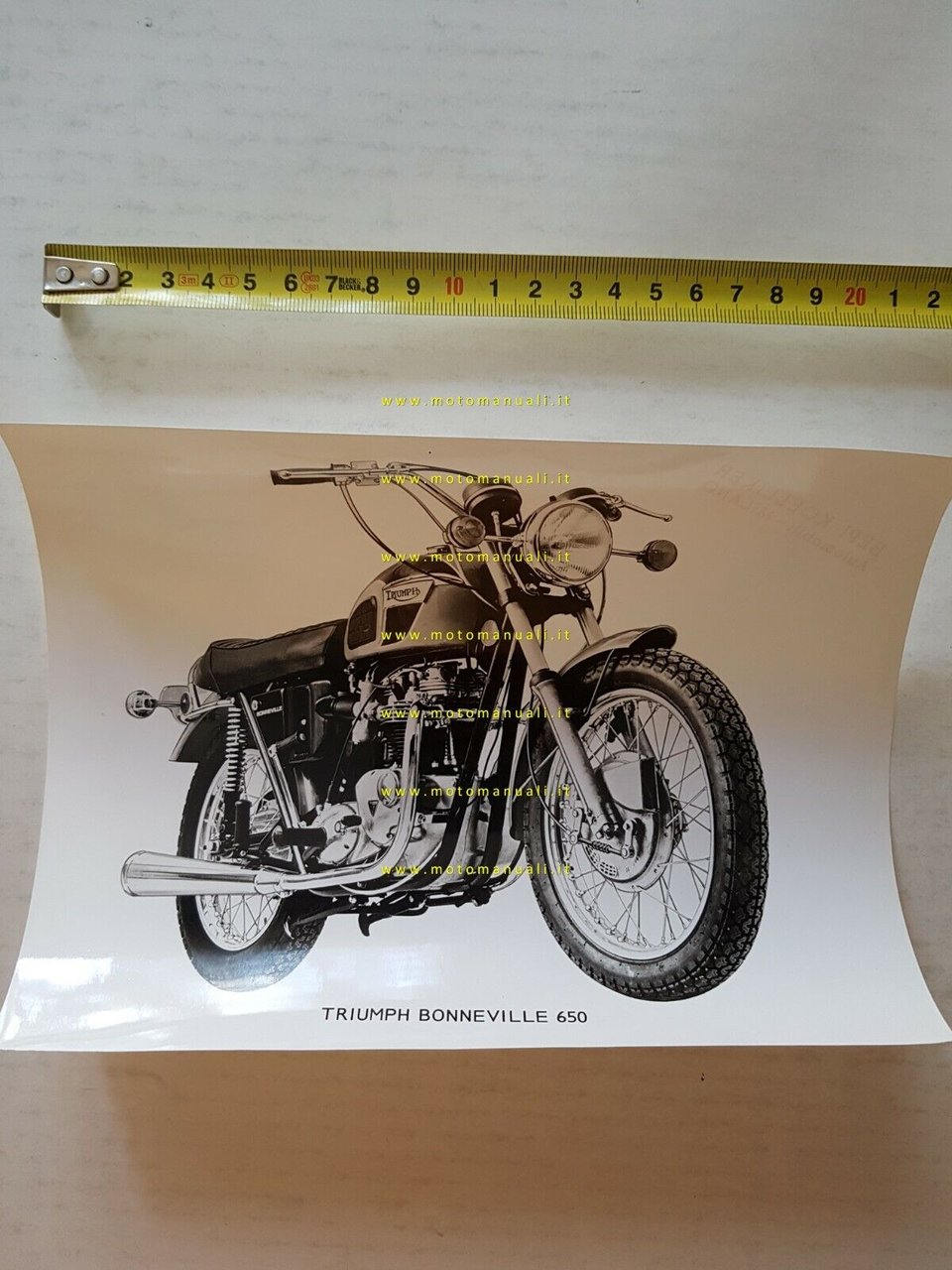 Triumph Bonneville 650 1971 foto cartella stampa originale press photo