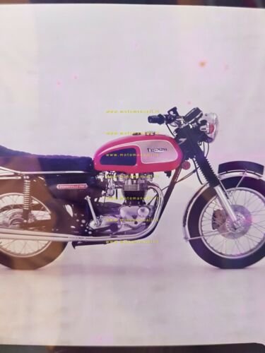 Triumph Bonneville 750 1973 positivo colori 10x12 originale no depliant