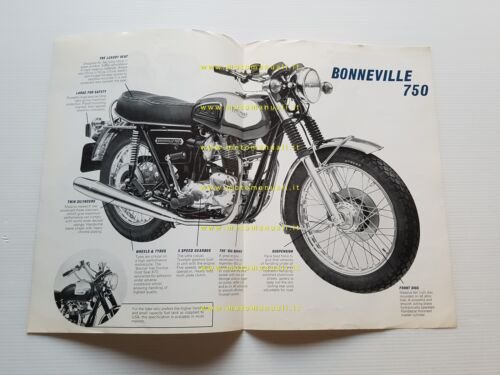 Triumph Bonneville 750 1976 depliant italiano originale