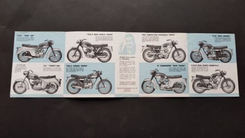 Triumph catalogo produzione 1960 depliant INGLESE brochure moto originale