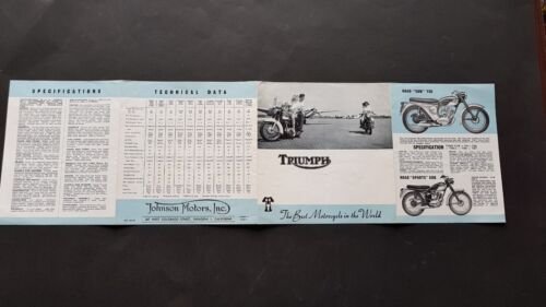 Triumph catalogo produzione 1960 depliant INGLESE brochure moto originale