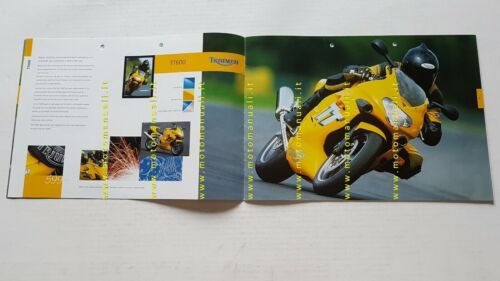 Triumph catalogo produzione 2001 depliant inglese originale moto