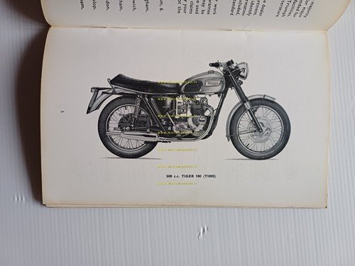 Triumph modelli 500 bicilindrici 1970 manuale uso manutenzione originale inglese