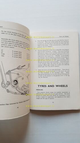 Triumph modelli moto 1954 manuale uso manutenzione libretto originale