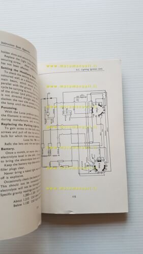 Triumph modelli moto 1954 manuale uso manutenzione libretto originale