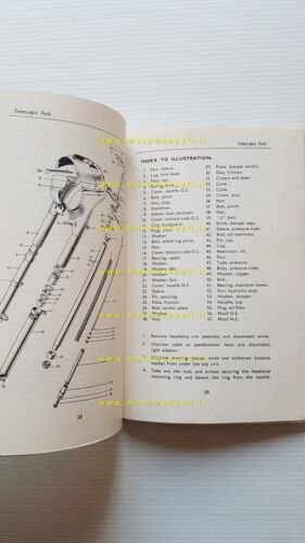 Triumph modelli moto 1954 manuale uso manutenzione libretto originale