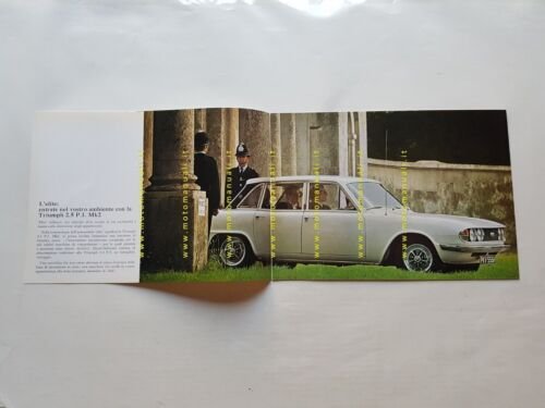 Triumph P.I. 2.500 MK2 1972 depliant originale ITALIANO auto