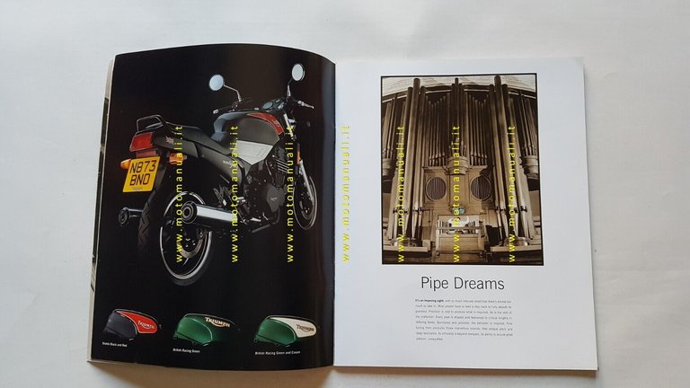 Triumph produzione 1995 depliant originale testo inglese