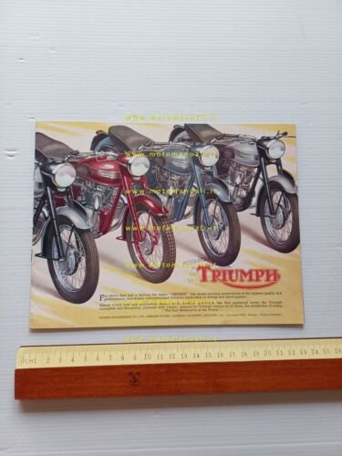 Triumph produzione modelli 1954-55 depliant inglese originale