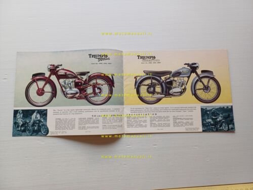 Triumph produzione modelli 1954-55 depliant inglese originale