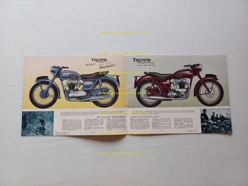 Triumph produzione modelli 1954-55 depliant inglese originale
