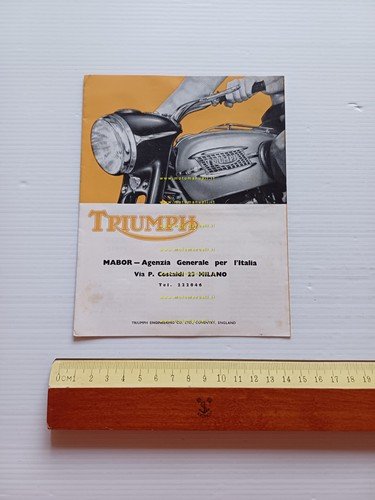 Triumph produzione modelli 1956 depliant italiano originale