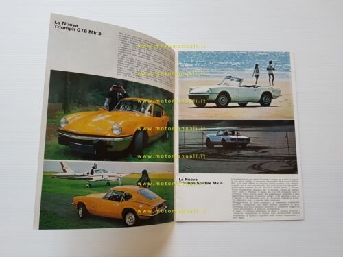 Triumph produzione modelli 1970 depliant pubblicitario originale italiano