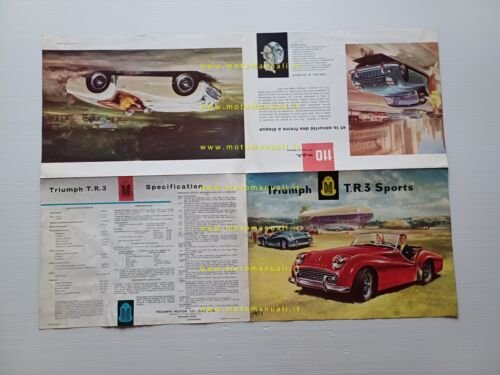 Triumph T.R.3 Sports 1957 depliant francese originale