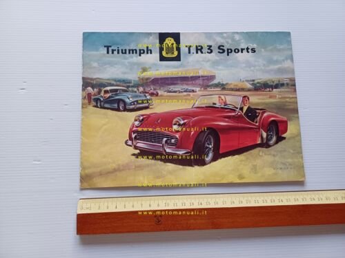 Triumph T.R.3 Sports 1957 depliant originale inglese