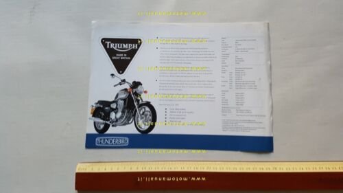 Triumph Thunderbird 900 1999 depliant originale testo inglese