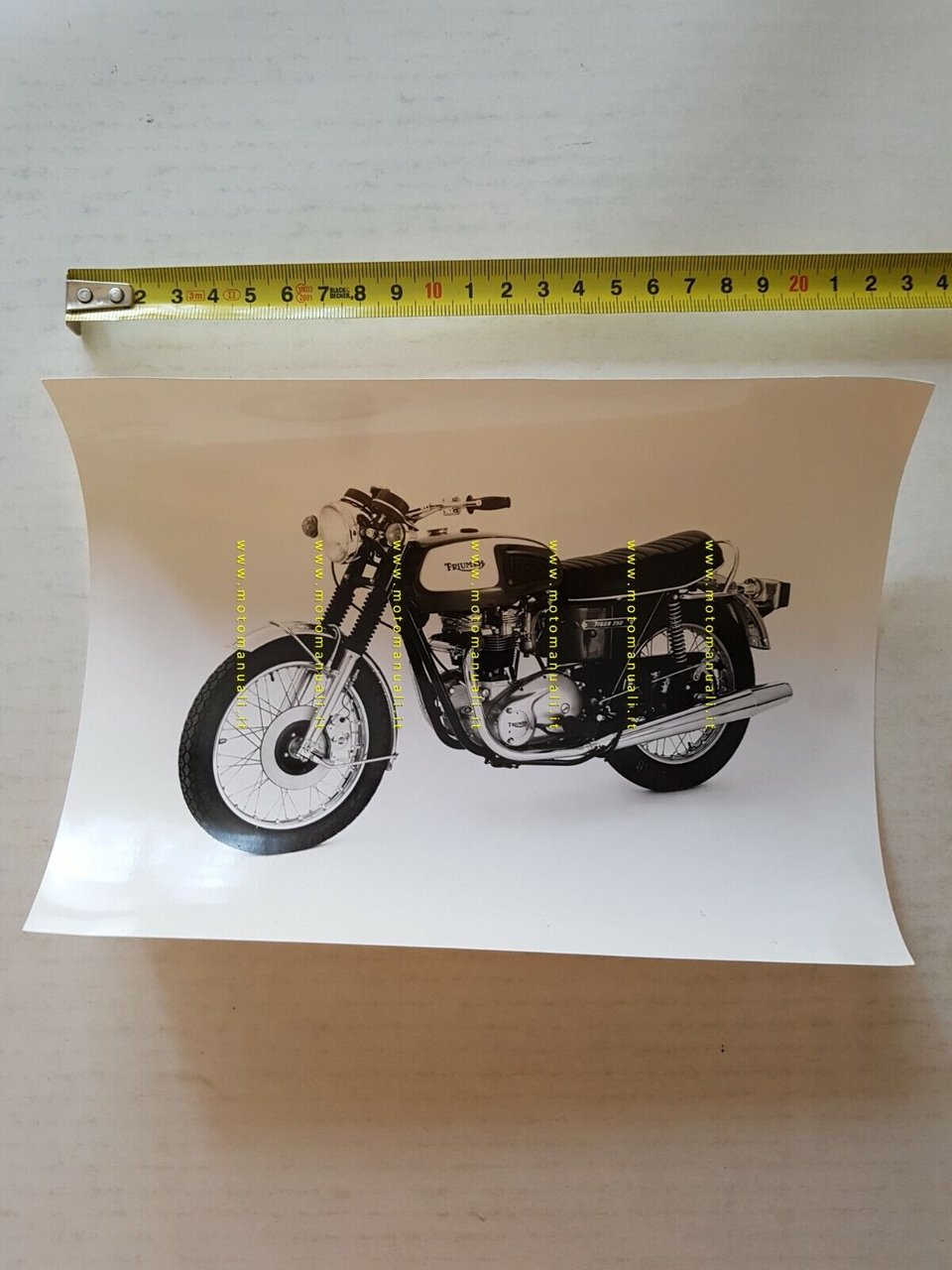 Triumph Tiger 750 TR7V 1974 foto cartella stampa originale press …