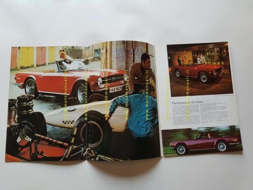 Triumph TR6 P.I. 1973-4 depliant originale auto ITALIANO epoca brochure