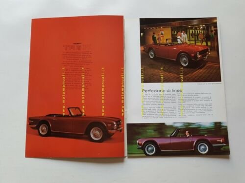 Triumph TR6 P.I. 1973-4 depliant originale auto ITALIANO epoca brochure