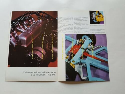 Triumph TR6 P.I. 1973-4 depliant originale auto ITALIANO epoca brochure