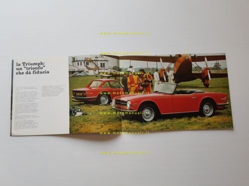 Triumph TR6 PI 1974 depliant pubblicitario originale italiano