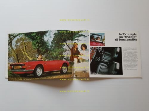 Triumph TR6 PI 1974 depliant pubblicitario originale italiano