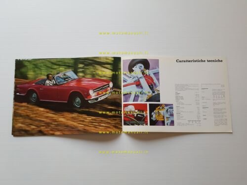 Triumph TR6 PI 1974 depliant pubblicitario originale italiano