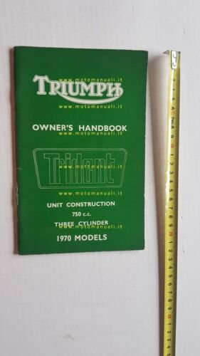 Triumph Trident 750 1970 manuale uso originale INGLESE owner's manual