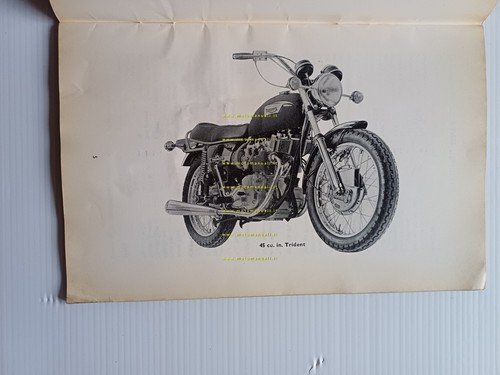 Triumph Trident 750 1972 T150 -T150 V manuale uso manutenzione …