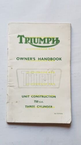 Triumph Trident 750 manuale uso manutenzione libretto ORIGINALE Inglese