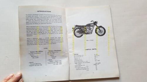 Triumph Trident 750 manuale uso manutenzione libretto ORIGINALE Inglese