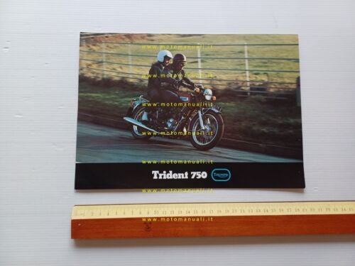 Triumph Trident 750 T 150 V 1973 depliant inglese originale