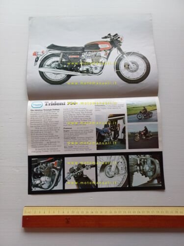 Triumph Trident 750 T 150 V 1973 depliant inglese originale