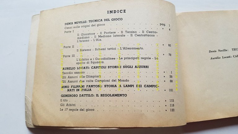 Tutto Sul Calcio Apis 1952 Prima Edizione Arturo Bonfanti Dattilo …