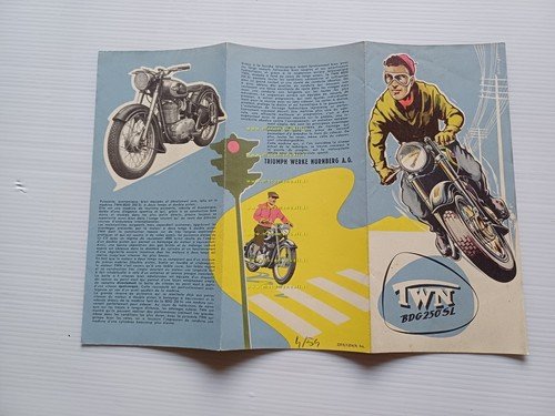 TWN BDG 250 SL 1954 depliant originale testo francese