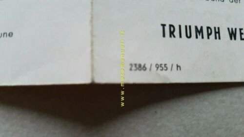 TWN Cornet 200 1955 depliant moto originale motorcycle brochure