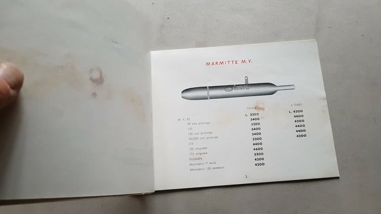 TZ marmitte silenziatori anni '60 depliant originale motorcycle brochure