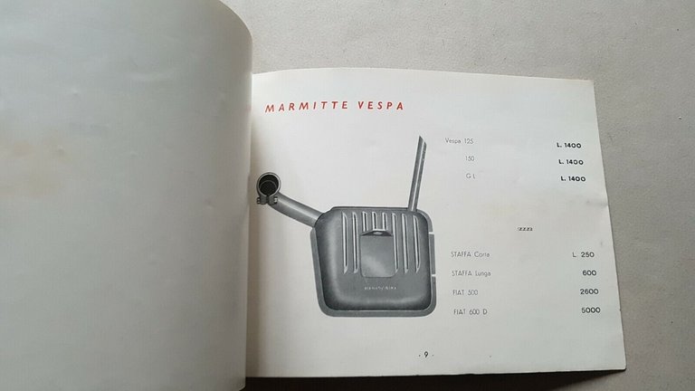 TZ marmitte silenziatori anni '60 depliant originale motorcycle brochure