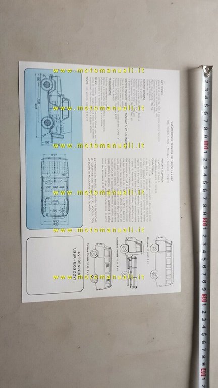 UAZ 469 B 1972 depliant originale auto ITALIANO epoca brochure
