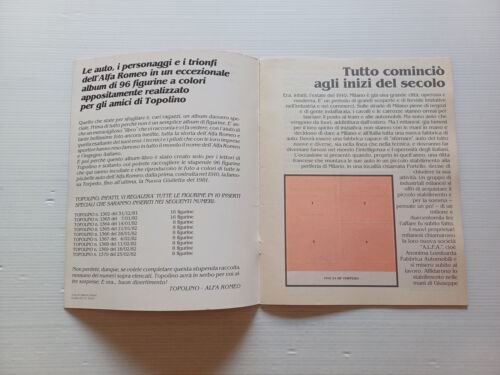 Una leggenda chiamata ALFA ROMEO - album figurine completo 1981-82 …