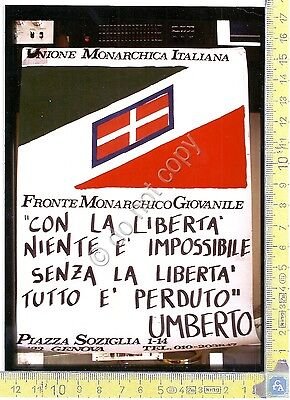 Unione Monarchica Italiana - Genova - Fotografia Manifesto Elettorale - …