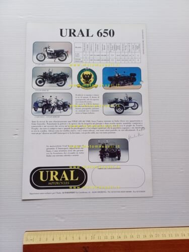 Ural U - UC 650 Sidecar anni 90 depliant ITALIANO …