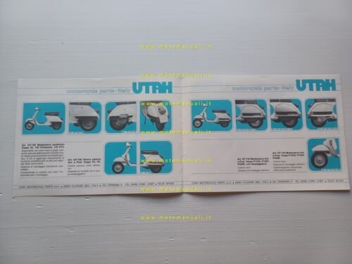 UTAH accessori profili per Vespa 50-125-150-200 anni 80 depliant originale