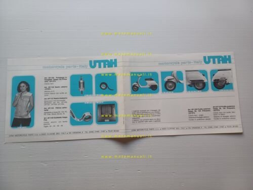 UTAH accessori profili per Vespa 50-125-150-200 anni 80 depliant originale