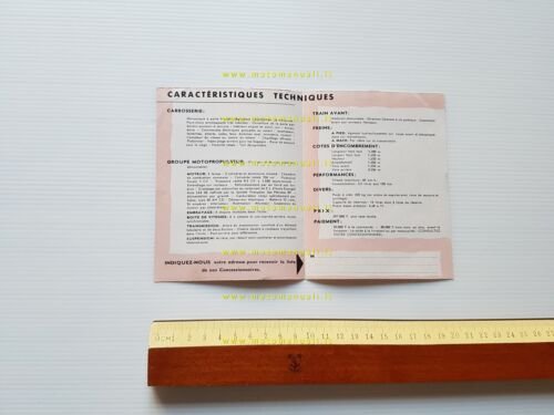 Velam Isetta 1956 depliant originale francese