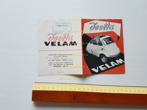 Velam Isetta 1956 depliant originale francese