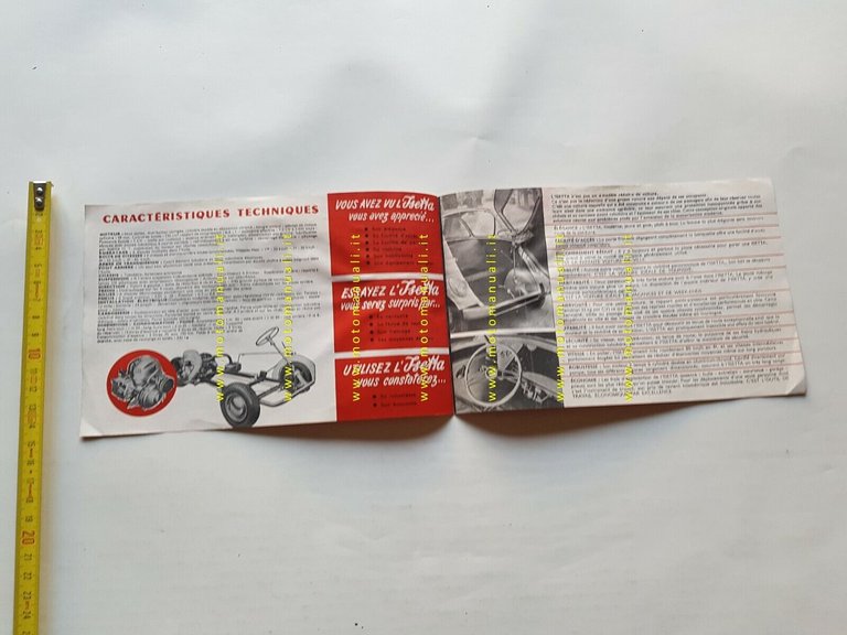 VELAM Isetta 250 1956 depliant originale testo francese